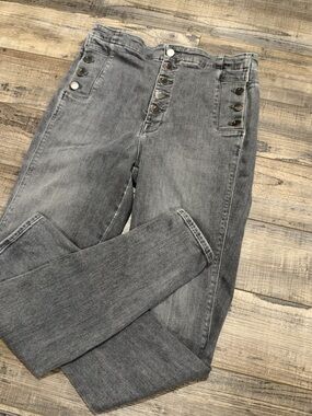 J Brand Natasha Sky High Crop Skinny Jeans Gray Waist 29